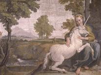 A Virgin with a Unicorn, 1604-05-Domenico Zampieri-Framed Giclee Print