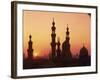 Domes and Minarets Silhouetted at Sunset, Cairo, Egypt, North Africa, Africa-null-Framed Photographic Print