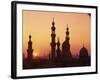 Domes and Minarets Silhouetted at Sunset, Cairo, Egypt, North Africa, Africa-null-Framed Photographic Print