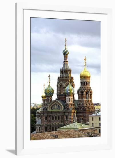 Domes of Church of the Saviour on Spilled Blood, St. Petersburg, Russia-Gavin Hellier-Framed Photographic Print