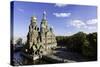 Domes of Church of the Saviour on Spilled Blood, St. Petersburg, Russia-Gavin Hellier-Stretched Canvas