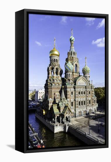 Domes of Church of the Saviour on Spilled Blood, St. Petersburg, Russia-Gavin Hellier-Framed Stretched Canvas