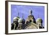 Domes of Church of the Saviour on Spilled Blood, UNESCO World Heritage Site, St. Petersburg, Russia-Gavin Hellier-Framed Photographic Print