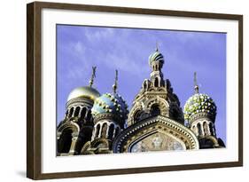 Domes of Church of the Saviour on Spilled Blood, UNESCO World Heritage Site, St. Petersburg, Russia-Gavin Hellier-Framed Photographic Print