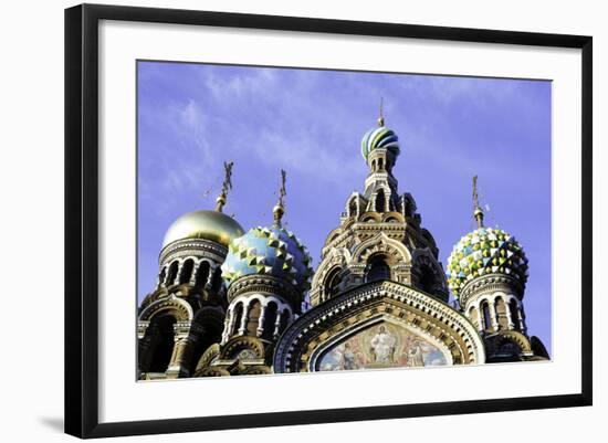 Domes of Church of the Saviour on Spilled Blood, UNESCO World Heritage Site, St. Petersburg, Russia-Gavin Hellier-Framed Photographic Print