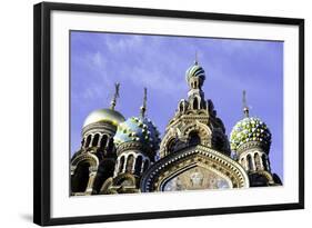 Domes of Church of the Saviour on Spilled Blood, UNESCO World Heritage Site, St. Petersburg, Russia-Gavin Hellier-Framed Photographic Print