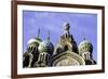 Domes of Church of the Saviour on Spilled Blood, UNESCO World Heritage Site, St. Petersburg, Russia-Gavin Hellier-Framed Photographic Print