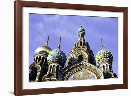 Domes of Church of the Saviour on Spilled Blood, UNESCO World Heritage Site, St. Petersburg, Russia-Gavin Hellier-Framed Photographic Print