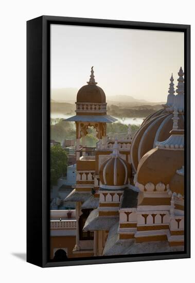 Domes of Deogarh Mahal Palace Hotel at Dawn, Deogarh, Rajasthan, India, Asia-Martin Child-Framed Stretched Canvas