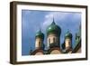 Domes of Russian Orthodox Puhtitsa Convent, Kuremae, Estonia-null-Framed Giclee Print