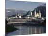 Domes of the Cathedral and Kollegienkirche and the Salzach River, Salzburg, Austria-Gavin Hellier-Mounted Photographic Print