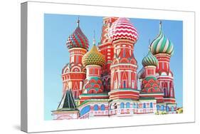 Domes Of The Famous Head Of St. Basil'S Cathedral On Red Square, Moscow, Russia-gelia78-Stretched Canvas