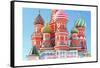 Domes Of The Famous Head Of St. Basil'S Cathedral On Red Square, Moscow, Russia-gelia78-Framed Stretched Canvas