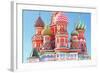 Domes Of The Famous Head Of St. Basil'S Cathedral On Red Square, Moscow, Russia-gelia78-Framed Art Print