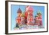 Domes Of The Famous Head Of St. Basil'S Cathedral On Red Square, Moscow, Russia-gelia78-Framed Art Print