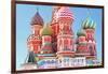 Domes Of The Famous Head Of St. Basil'S Cathedral On Red Square, Moscow, Russia-gelia78-Framed Art Print