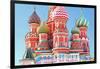 Domes Of The Famous Head Of St. Basil'S Cathedral On Red Square, Moscow, Russia-gelia78-Framed Art Print