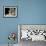 Domestic Cat, 1-Month, Burmese Kitten with His Blue Mother-Jane Burton-Framed Photographic Print displayed on a wall