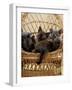 Domestic Cat, 8-Week, Blue and Brown Burmese Kittens Lying in a Wicker Chair-Jane Burton-Framed Photographic Print