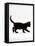 Domestic Cat, 9-Week Black Kitten Profile Walking-Jane Burton-Framed Stretched Canvas