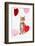 Domestic Cat, Bengal, kitten, sitting with heart foils-Chris Brignell-Framed Photographic Print