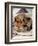 Domestic Cat, Brown Ticked Tabby Kitten, Under Blanket with Teddy Bear-Jane Burton-Framed Premium Photographic Print