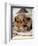 Domestic Cat, Brown Ticked Tabby Kitten, Under Blanket with Teddy Bear-Jane Burton-Framed Premium Photographic Print