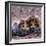 Domestic Cat Kittens, 8-Weeks, Tortoiseshell-And-White Sisters, (Persian-Cross')-Jane Burton-Framed Premium Photographic Print