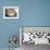 Domestic Cat, Tabby Mother and Her Sleeping 2-Week Kitten-Jane Burton-Framed Photographic Print displayed on a wall