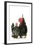 Domestic Chickens Nagasaki Breed-null-Framed Photographic Print