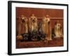 Domestic Dogs, Four Yorkshire Terriers with Four Puppies in a Drawer-Adriano Bacchella-Framed Photographic Print