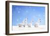 Domestic Geese in Snow-null-Framed Photographic Print