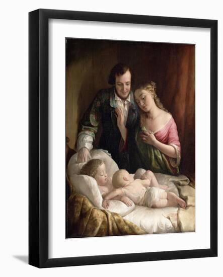 Domestic Happiness, 1849-Lilly Martin Spencer-Framed Giclee Print