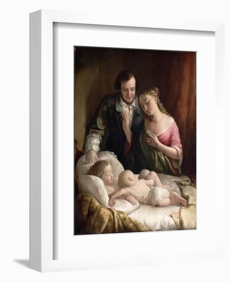 Domestic Happiness, 1849-Lilly Martin Spencer-Framed Premium Giclee Print