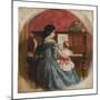 Domestic Interior with a Mother and Child Seated at a Piano, C.1860-Charles West Cope-Mounted Giclee Print