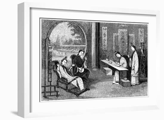 Domestic Scene, Ladies at their Usual Employments, 1847-Evans-Framed Giclee Print