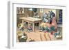 Domestic Scene with Mice-null-Framed Art Print