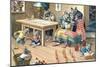 Domestic Scene with Mice-null-Mounted Art Print