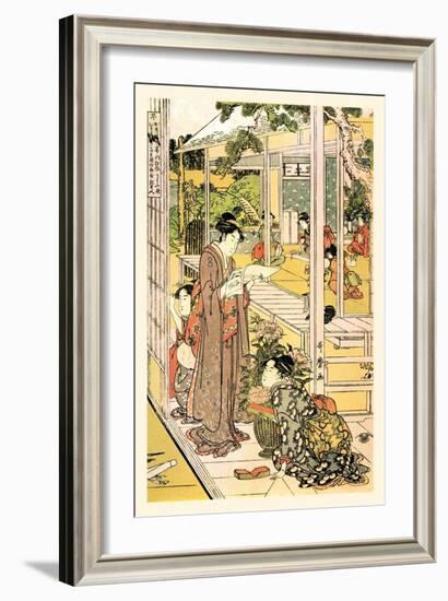 Domestic Scene-Kitagawa Utamaro-Framed Art Print