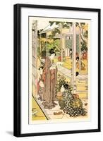 Domestic Scene-Kitagawa Utamaro-Framed Art Print