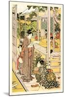 Domestic Scene-Kitagawa Utamaro-Mounted Art Print