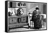 Domestic Sewing Machine Powered by Steam, 1883-null-Framed Stretched Canvas