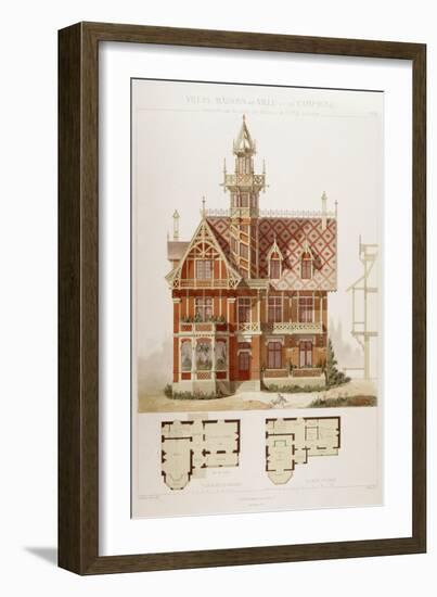 Domestic Villa Design-null-Framed Art Print