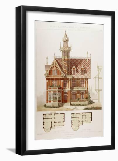 Domestic Villa Design-null-Framed Art Print