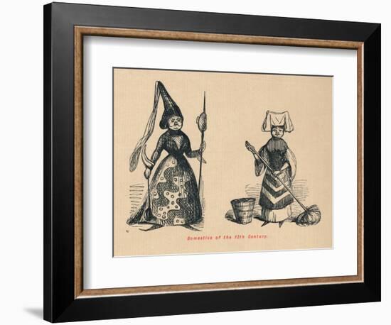 'Domestics of the 15th Century',-John Leech-Framed Giclee Print