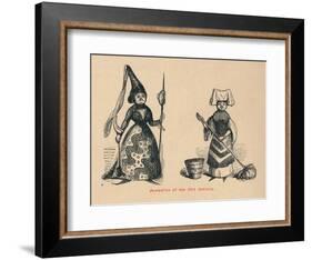 'Domestics of the 15th Century',-John Leech-Framed Giclee Print