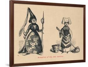 'Domestics of the 15th Century',-John Leech-Framed Giclee Print