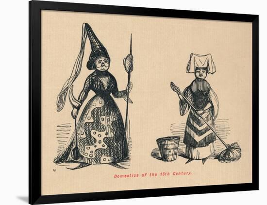 'Domestics of the 15th Century',-John Leech-Framed Giclee Print