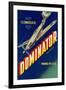 Dominator Brand Produce Crate Label-Found Image Press-Framed Giclee Print