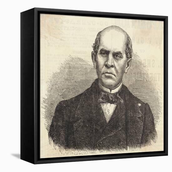 Domingo F. Sarmiento, President of the Argentine Confederation Magazine Illustration-null-Framed Stretched Canvas